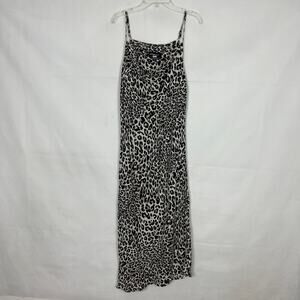 Fifteen Twenty Leopard Print Sleeveless Midi Dress Size Medium